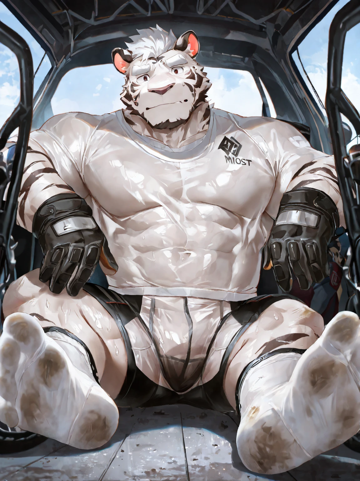 4K IMAGE, ULTRA DETAILED, HIGH RES,WOLF WEARING MOTOGP RACING SUIT(FULL-GEARS), (UHD OUTFIT), standing cum, show really big dick(rock-hard), ultra detailed dick in 4k, handjob(PERFECT-CUMSHOT), (ERECT DICK), (CUM-ALOT), delicious-CUM, STILL DICK HARD, MOANING FACE, VERY HORNY, more-cum on image