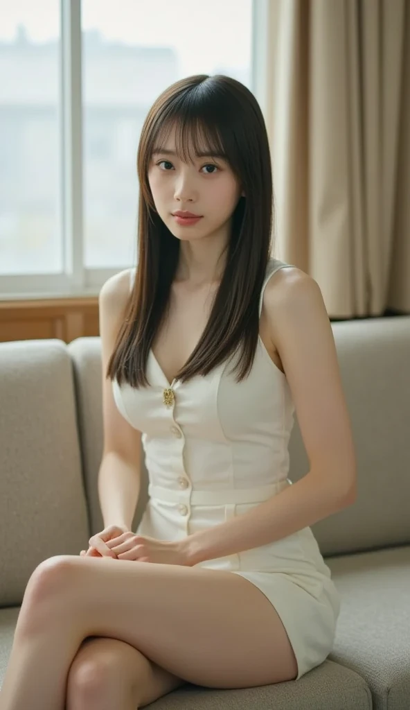 one girl, (((smile)))、Beautiful breasts、Brown eyes, ((Gal Hairstyles)) blonde, girl, (Eye and facial details:1.0), break, (masterpiece, Highest quality, Very detailed, Detailed face, 8k)、((Upper Body))、(masterpiece:1.3), High resolution, Very detailedな, 非常に精細なCG Unity 8k壁紙, Realistic, photo-Realistic, RAW Photos, Beautifully detailed face, Pale skin, Realistic glistening skin, Detailed cloth texture, Detailed hair texture, Perfect Style, Beautiful Face, Accurate, Anatomically correct, 非常にDetailed faceと肌の質感, fine grain, Brown eyes, double eyelid, Thin eyebrows, (Droopy eyes:0.65), (Glitter Eyeliner:1.2), Natural Cheeks, Glowing Skin, (Fair skin:1.2), Shiny necklace and earrings, (Glossy Lips: 1.4),
break
(Elegant and cute:1.3), (High ponytail hairstyles, Wavy Hair), (魅惑的なsmile:1.2) (Wear an elegant business suit:1.3), (Black Stockings), Medium large breasts,
break
((Cowboy Shot:1.2)), (Cross-legged sitting pose:1.4), At the train door, ((Night city view:1.2)),