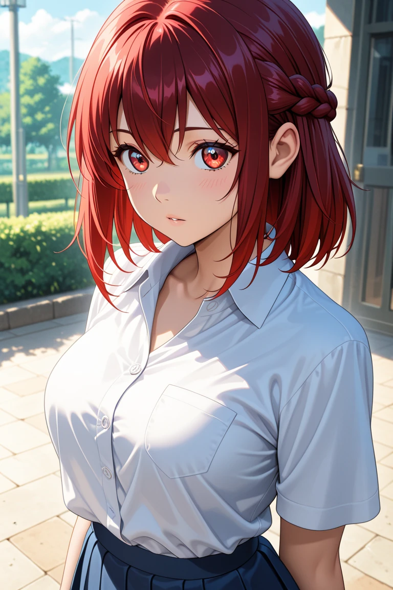mastute piece,Best Quality,insanely detailed,8k cg,nsfw,
(shoot upper body:1.3),
(1girls:1.3),standing,looking at viewr,body in front,(arms behind back:1.4),(kendo uniform:1.3,doges:1.3,hakama:1.3),kendo:1.3、(bare breasts:0.9),BREAK,
blush,shy,(ecstasy face),(trembling:1.2),BREAK,(light red hair:1.3),
BREAK,
perfect breasts,perfect teats,(open mouth:0.9),(large breasts:1.2),
(kendo-dojo),kendo道場、