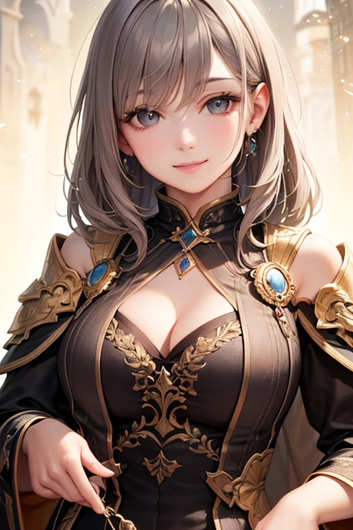 best quality,4k,8k,highres,masterpiece:1.2),ultra-detailed, extremely detailed eyes, extremely detailed body, (large masterpiece digital art), (detailed manga illustration), (detailed line art), ((perfect anatomy)), (intricate details:1.3), (ultra-detailed:1.3), (illustration:1.3), (sharp focus:1.3), (natural lighting:1.05), (vivid colors:1.3), (masterpiece), best quality, expressive eyes, perfect face, 1 girl, breasts, gloves, large breasts, {blue hair}, medium hair, wavy hair, (gray eyes), hourglass physique, huge ass, dynamic pose, dynamic lighting, fur trim, hair bun, glowing, crystal, delicate\(armor\), armor, ((full armor)), cuisses, shoulder armor, belt, hand guard, boots, glove, particles stream, creationmagic, ethereal creation, Magic Circle, glowing, crystal, jim lee, beautiful esd_woman, hair bun, fur trim, jewelry, crystal, wild energy, cinematic lighting, heroic atmosphere, Beautiful woman, Atey Ghailan, Jeremy Mann, Greg Manchess, Antonio Moro, trend in ArtStation, trend in CGSociety, Intricate, High Detail, Sharp focus, dramatic and photorealistic painting art by Midjourney and Greg Rutkowski, Marvel Cinematic Universe style, (((mystical gothic castle in the background))),