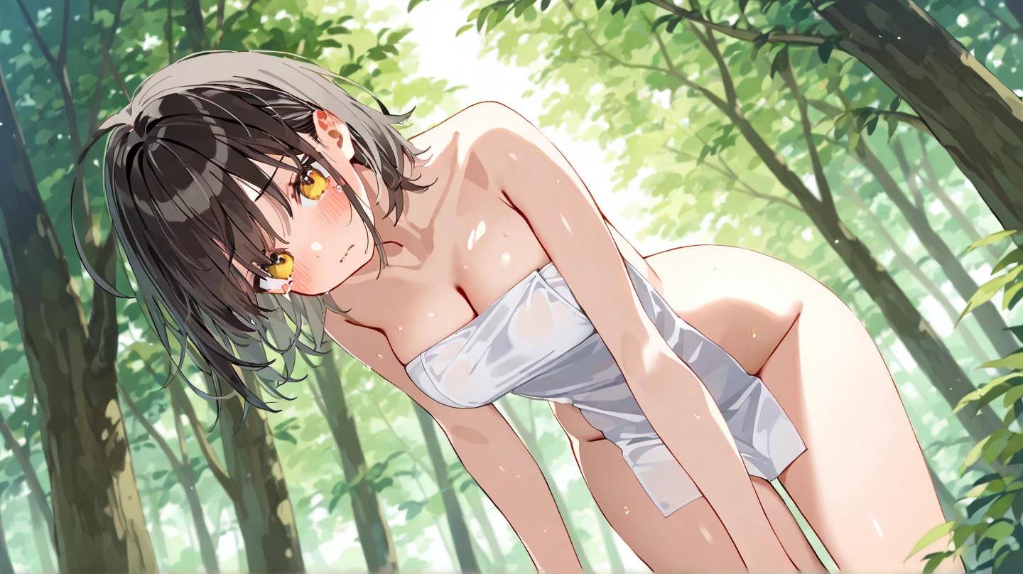 (((masterpiece, highest quality:1.2))),nsfw,vaginal penis,having sex,30 year old beauty,Explorer,solo,((very small head:1.2)),(tan skin:1.2),brown hair,ponytail hair,brown eyes,blunt,((very long and slender body:1.2)),toned body,skinny,medium breasts,shiny skin,oily skin,sweat:1.4,tears,open mouth,drooling,fellatio,naked,nipples,navel,vagina,vaginal penis,Giant slime、A lot of green lotion and slime clinging to the whole body:1.3,(1man and 1woman,having sex,pov hands,Normal position),lying,on back,spread legs,In a dark cave、Rocky area、
