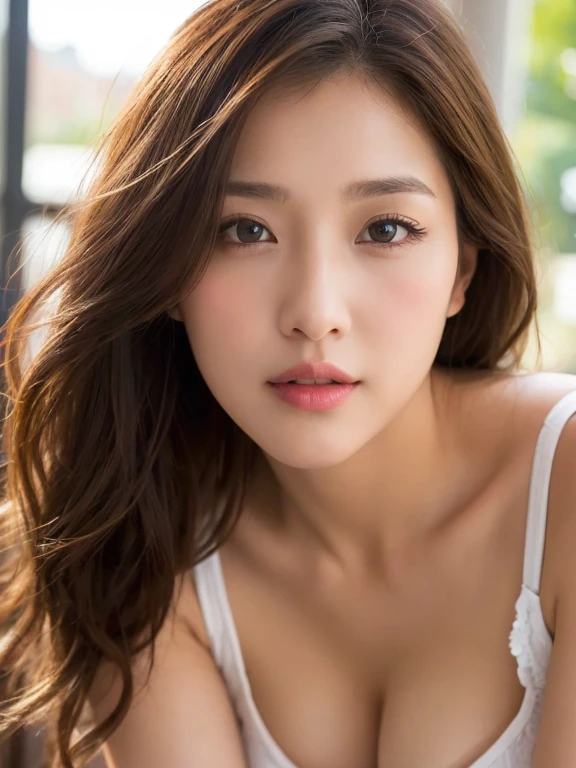 masterpiece , best quality, ultra-detailed, photo, an extremely delicate and beautiful,high resolution, 1girl, 25 years old, japanese bautiful girl, small breasts, plump lips, wavy hair,short hair, one smale mole under the eyes, detailed eyes,detailed facial features, detailed arms,detailed fingers,detailed legs, Bedrooms,Sleeping in bed, off-the-shoulder sweater, Perfect dynamic composition, Beautiful detailed eyes , the beach, Sexy face, Face feeling ecstasy, ((Face at the peak of sexual arousal)), ((Face feeling having sex)), (blue light), film grain, single-lens reflex camera, 35mm lens focal length