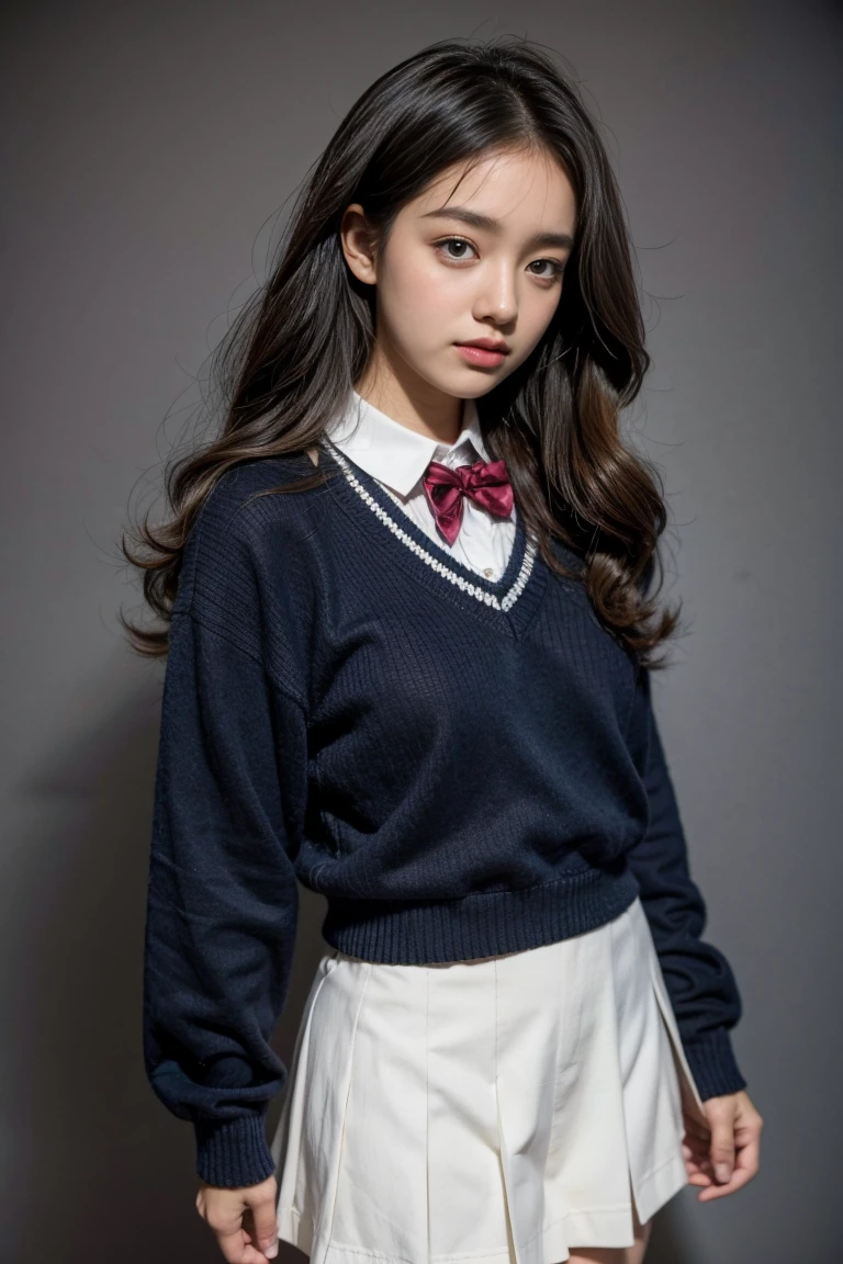 in_cage、highest quality、16K high resolution、Super detailed、masterpiece、Live shooting、real、photorealistic、very delicate and beautiful、fine details、1 female、(super beautiful)、(beautiful face:1.5)、(adult face)、18 year old high school girl、(No panties:1.2)、(spread your legs to the side)、(high school uniform)、(Plaid pleated skirt)、(Dark blue school sweater)、white shirt、brown hair、wearing makeup、(At SFW)