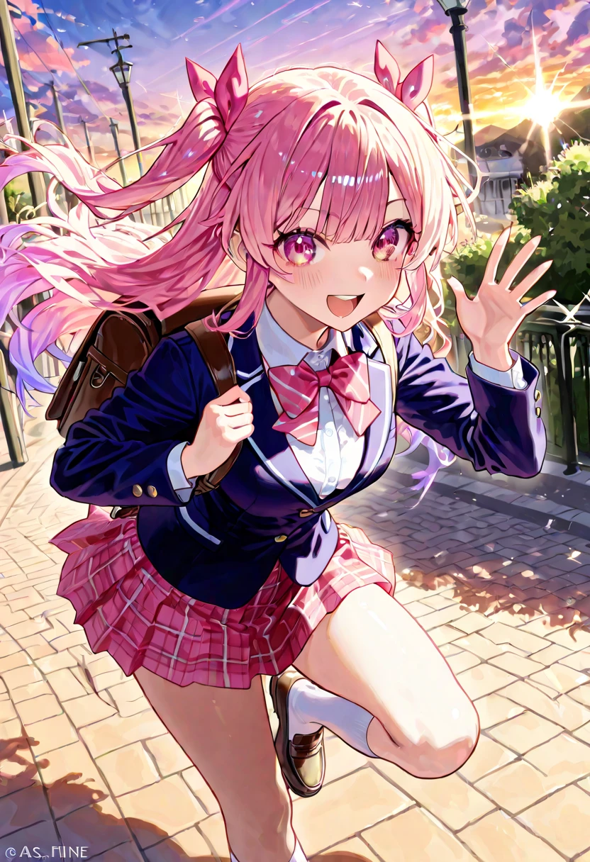 Beauty、university student、university campus、knit、Tight Skirt、Panties protrude、turn your butt