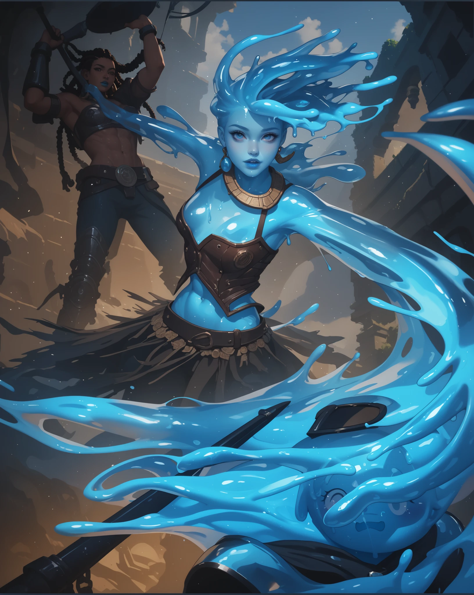high details, best quality, 8k, [ultra detailed], masterpiece, best quality, (extremely detailed), dynamic angle, ultra wide shot, RAW, photorealistic, fantasy art, dnd art, rpg art, realistic art, an ultra wide picture of a sea elf (1.5 intricate details, Masterpiece, best quality) druid casting water ((control spell)), water cleric, ((water magic)), ((contrilong swirling mass of water)), female sea elf, green hair, long hair, swirling hair, intense eyes, glowing eyes, wearing sea shell clothing, beautiful elf, underwater background, rich underwater life, fish and sea weeds, high details, best quality, highres, ultra wide angle