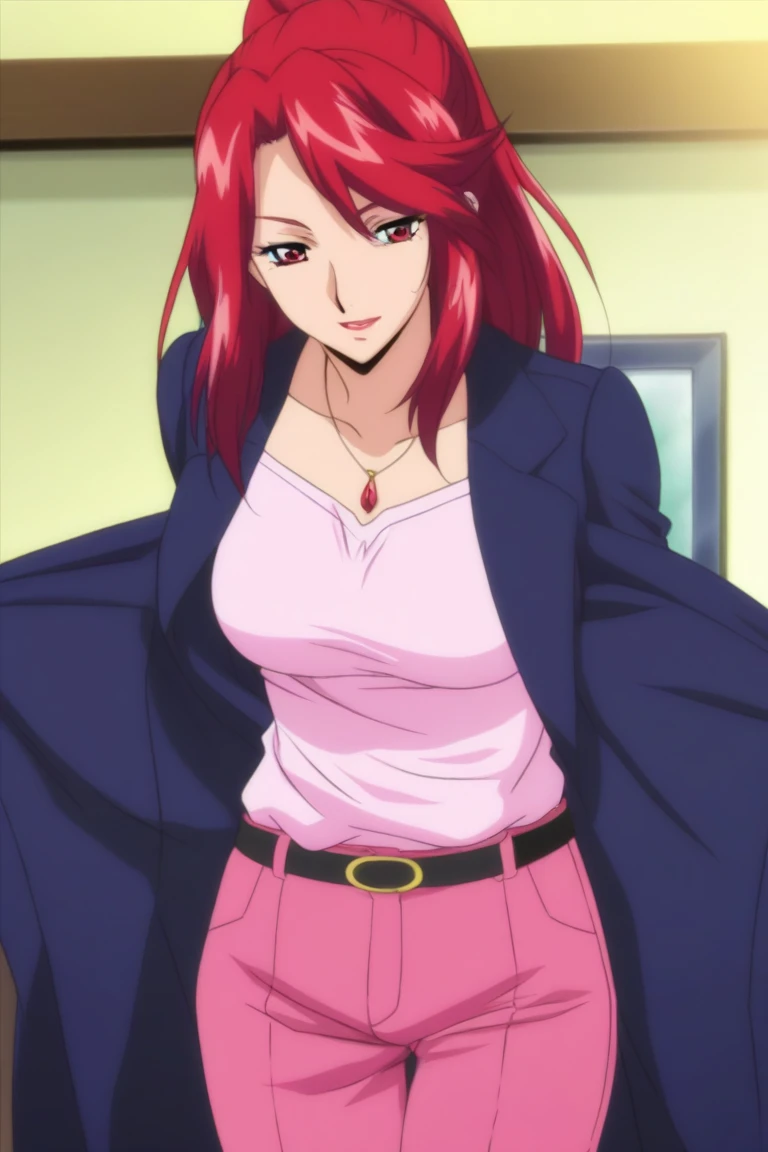 Innai Kansen - Iimura Manami Innai Kansen - Iimura Manami, masterpiece, best quality, the sexy mature female doctor in white doctor robe and high heels sitting on the black office chair and leaning forward posing at the health room, 1girl, 独奏, breasts, showing breasts, sitting, cleavage, pen, light purple striped shirt, jewelry, navy pencil skirt, smile, watch, necklace, crossed legs, looking at viewer,