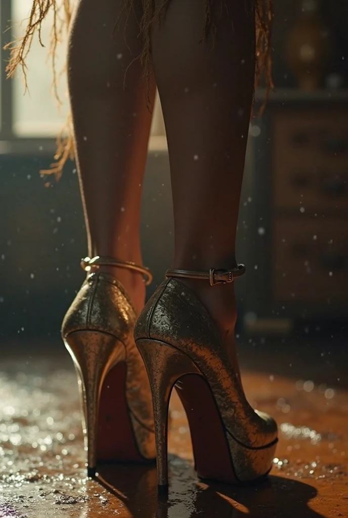 Photo of a woman in a dress, We see them from head to toe, Young Handsome, Extravagant dress, in a sparkling dress, legs visible, Genshin Impact