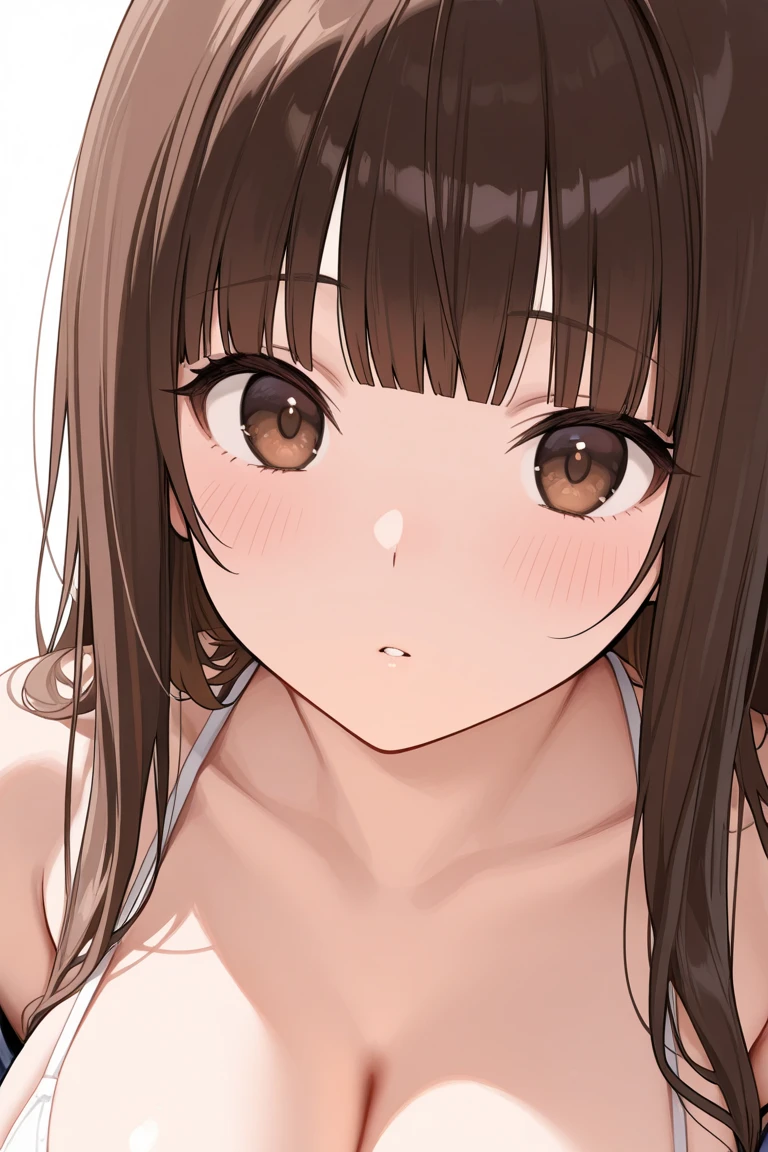 high quality, Walnut Noa, Kudzu Leaf, Completely naked, Her breasts are sticking out, I can see my., Embarrassed expression