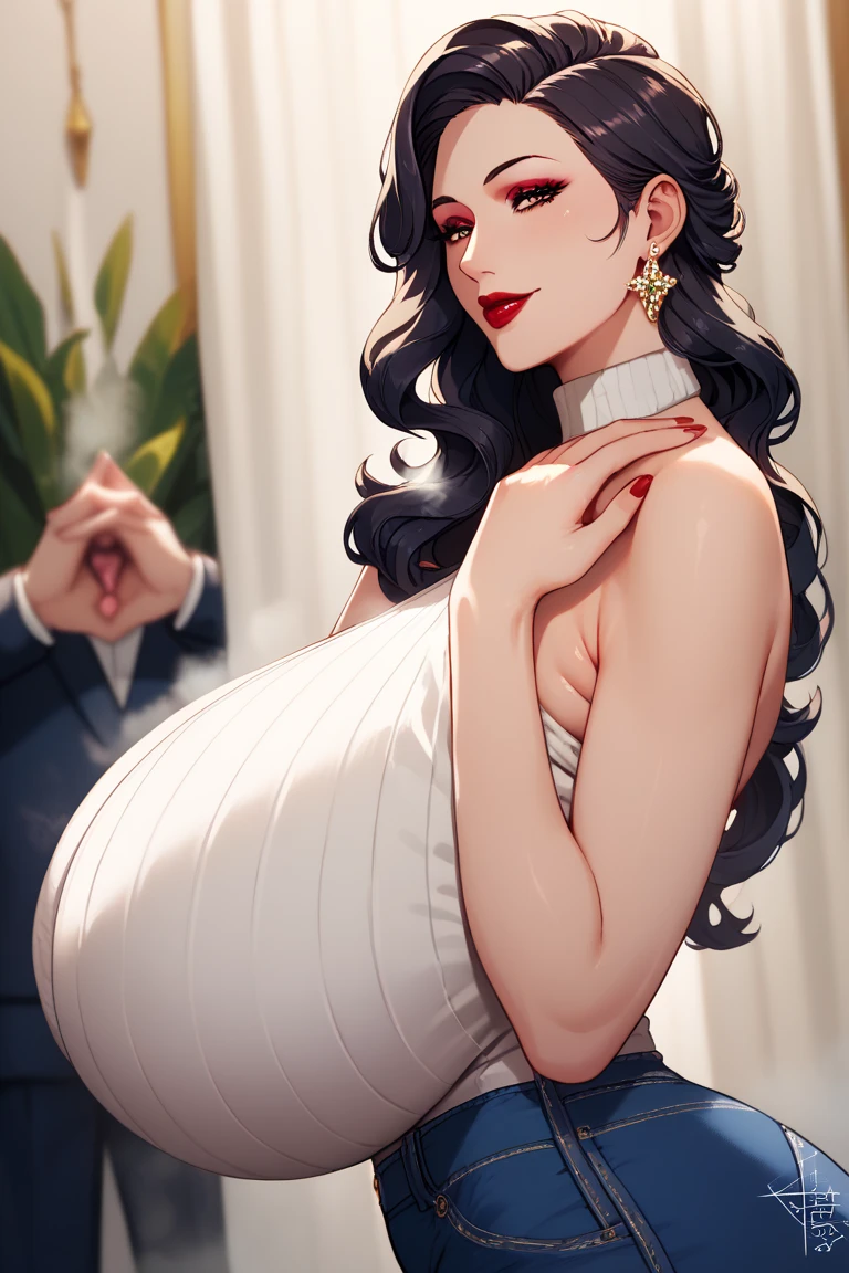Big ass big breast futa lady dimitrescu long hair with a big hard dick fucking chun li in tight long night dress, sea side room lady dimitrescu fucking chun li, in every sex pose, detailed ultra 3D expressing intense pain and pleasure in her eyes. Fully detailed ulta 3D 16k