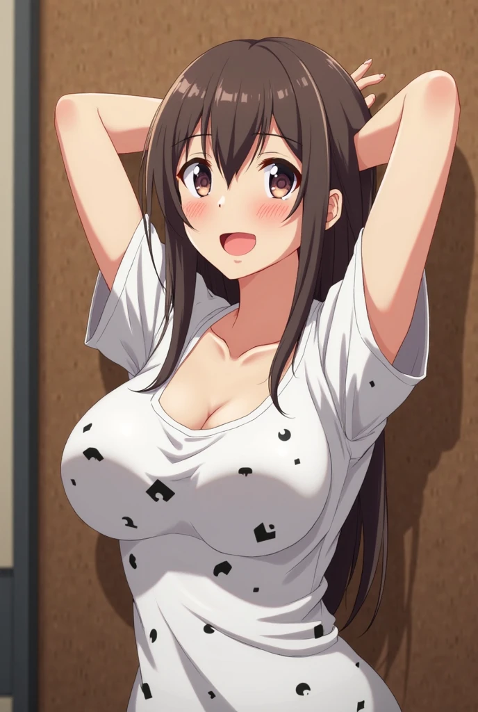 score_9, score_8_superior, score_7_superior, sauce_anime, arms behind head, ((dynamic lighting:1.5)), 1 tall girl ,
Sagiri Yamada Asaemon, Sagiriyamada Asaemon, Long Hair, brown Hair, , brown eyes, squinting, {{many girls-arms grabbed girl}}, restrained, bondage, , {{{{countless arms}}}}, {{{{countless hands}}}}, {{arms grabbing}}, {{legs grabbing}}, grabbing, rape , , restrained , nsfw , shackles
show off breast ,torn white wet T shirt, undress clothes, In the same way, sitting, (((steam))) ,
indoor, ~ side, blush,
alone, Dutch Angle, View your viewers, Cowboy Shot, detailed denim pants, large breast , nipples , open mouth , cameltoe,