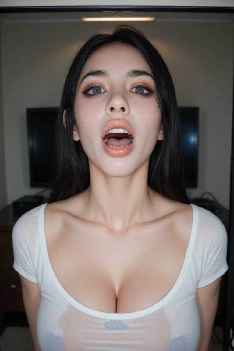 arafed woman in a white bra and panties posing for a picture, 2 7 years old, 21 years old, 2 8 years old, 2 2 years old, 2 9 years old, 2 3 years old, sexy :8, , lacey, 1 8 yo, beautiful asian girl, 🐎🍑, instagram model, 3 2 years old. ahegao, pleasure. make up, red lips. 18yo.nude, naked. mouth wide opened. cum, facial, mouth full of cum. cum on face, cumdrip, after , after vaginal. excessive cum, covered in cum ejaculation, projectile cum, cum on breasts.