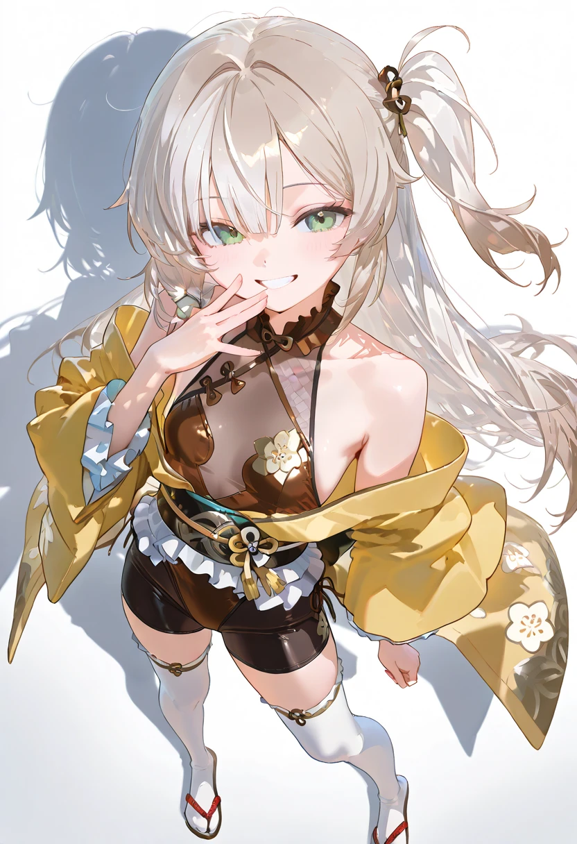a beautiful elf woman, Bangs, white hair, detailed eyes, beautiful, hyperdetailed face, realistic shadows, best quality, masterpiece, perfect anatomy, White Cloak, ABS, bikini, intricate silver armor, Forest, Anime style, cgsociety, dramatic, cinematic lighting, fine expression, fine detail, a digital painting by Yusuke Murata, very intricate and hyper-detailed oil painting by daniel f gerhartz