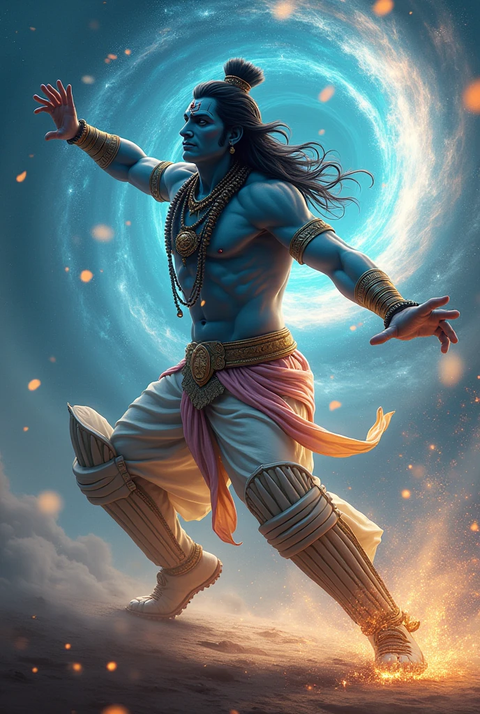 Lord krishna in agressive 
