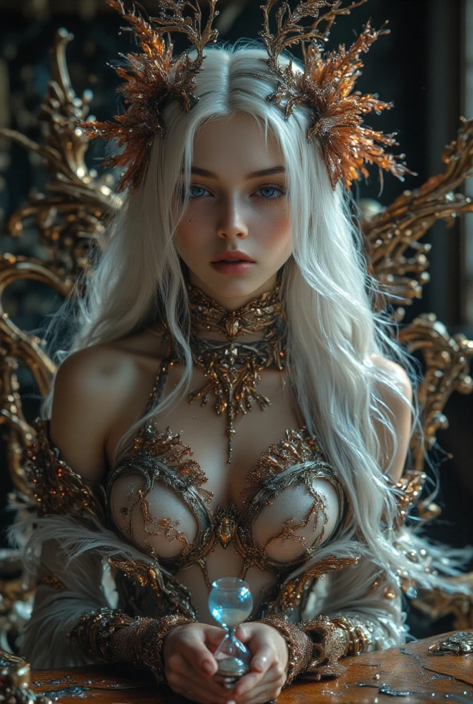 (((8k RAW photo, hyper realistic, masterpiece, best quality, crisp detail, high definition, high detail, very rich detail, sharp focus, sharp detail, colorful, rich color, cinematic, perfect studio lighting, full body photograph, mystic atmosphere))), (((fully naked) young colorful beauty goddess, (fully nude), (adorable beautiful baby face, evil round face, smooth straight long hair goddess, gold haired goddess, red eyed goddess, medium breast), (seductive pose), smooth body, ideal body, evil smile)), ( (showing ((pussy, vagina, genital, nipples)))), ((poisonous flowers)),