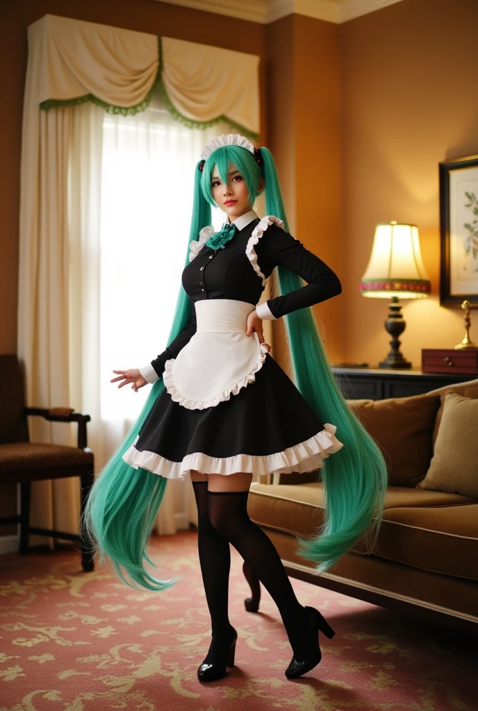 Hatsune Miku con traje de maid
