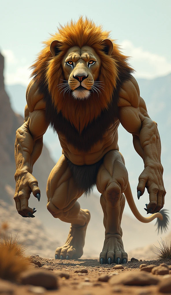 A lion stand sixpack with special' background