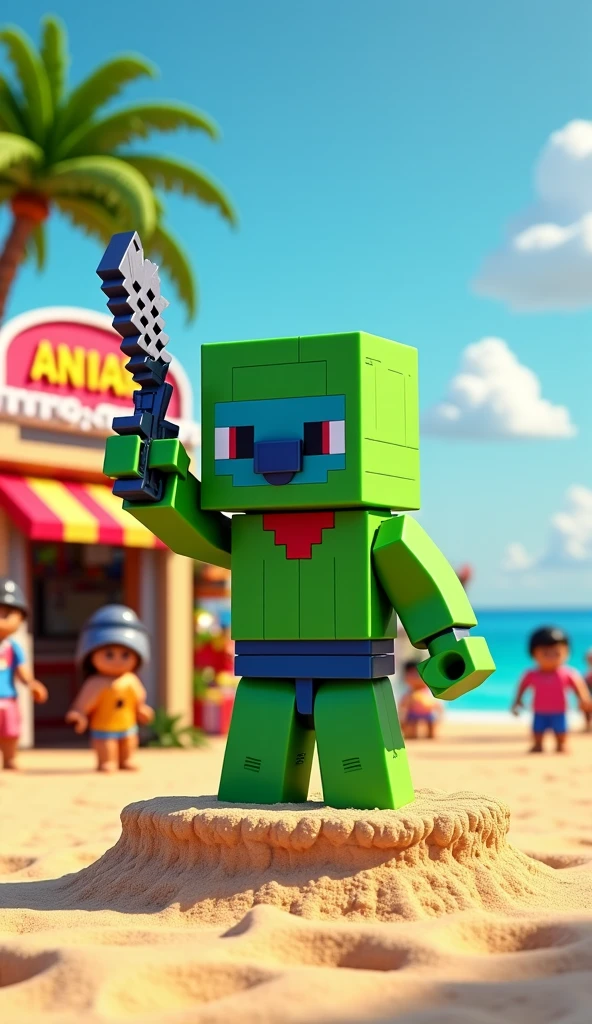 (knitted toy voodoo doll:1.7), (Voodoo Doll Surfer:1.3), (Clothing: casual beachwear with wave patterns:1.0), (Accessories: enchanted surfboard emitting blue light, levitating seashells:1.1), (background: sunny beach with floating sand particles, glowing palm trees, and spectral surfers:1.2), best quality, masterpiece, detailed soft oil painting, detailed background, dramatic cinematic lighting, soft edge lighting, professional, dramatic lighting, hard edge lighting, ultra quality, 4k, masterpiece, best quality, 8k, ultra high definition, high resolution, extremely detailed
