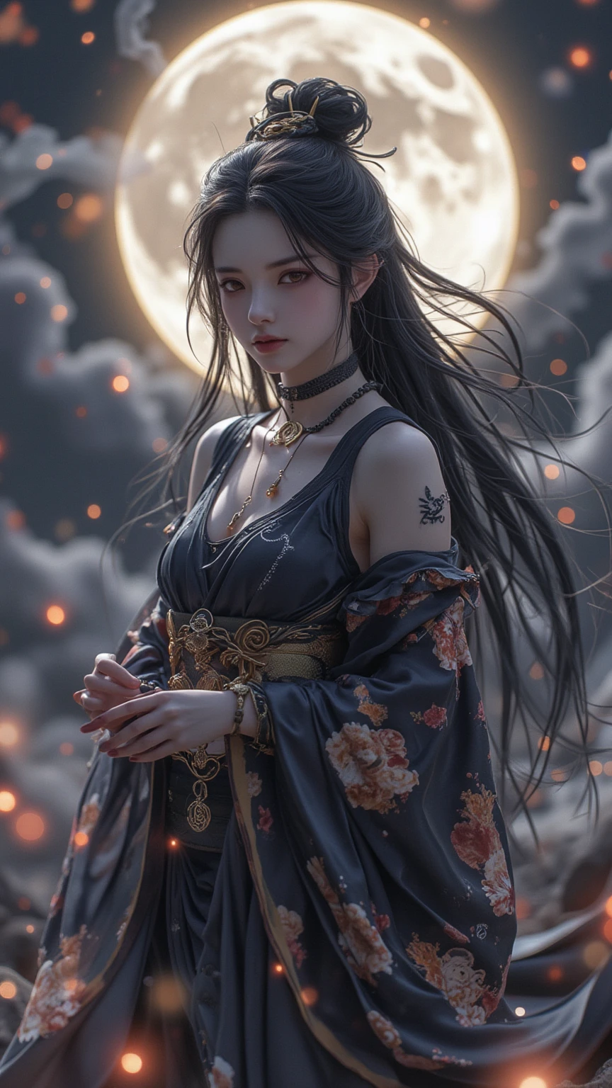 ((masterpiece、highest quality、Very detailed、High resolution、Photorealistic、Sharp focus、Cinema Lighting))、((Landscape only、There are no people))、High contrast、Official Art、China、Street、 (Lots of fireflies、night、moon)、 Street lamp、Beautiful views、Spectacular landscapes、Detailed depiction、Global Illumination、Unreal Engine Rendering、Octane Rendering