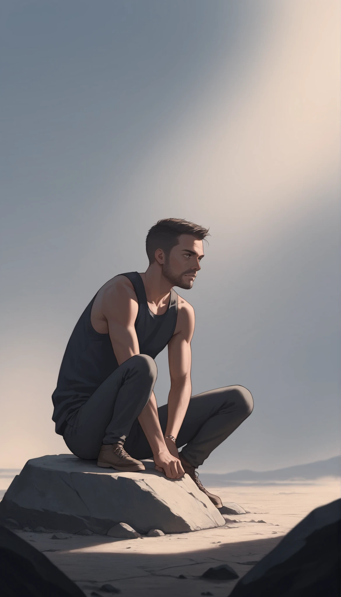 score_9, score_8_up, score_7_up, ((masterpiece)), (best quality), solo, simple background, The fallen god, Can't see the face, full body, Vicious, strength, Sitting on a rock pedestal, Dark Tones, Dark Style, style: midjourney, simple background,  two-point perspective , Impact footage，motion blur，depth of field, closeup, Movie Light and Shadow, Dark