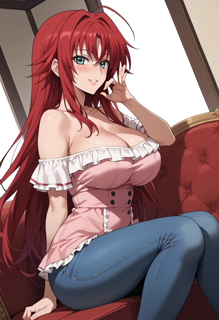 (Masterpiece, Best Quality, High Quality:1.4), professional artwork, Intricate Details, field of view, sharp focus, detailed painting, photorealistic lighting, trending on pixiv, (vivid lighting, vibrant colors:1.05), realistic shadows, ambient occlusion, by Takato Yamamoto
Marie Mamiya, mature female, milf, solo, (curvy:1.1), sitting on sofa, crossed legs, luxury room, (cowboy shot:1.1),
(red hair:1.05), hair ornament, lipstick, makeup, (mole under eye:0.9), choker, ultra detail hair, ultra detail face, (yellow eyes:1.05), perfect eyes, perfect face, earrings, (seductive look, blush:1.15),
(main dress:1.4), choker, (thighhighs:1.1),(highheels:1.2), bare shoulders, necklace, fingernails,
(Large Breasts:1.15), Cleavage, big ass, thighs, face closeup