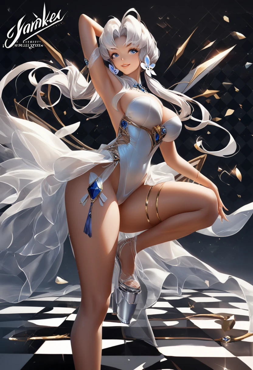 Open your mouth and smile, showing your teeth, fangs. (NSFW: 1.98) Arad woman in bikini poses a sword on the beach, extremely detailed Artgerm, on the beach, Ross landscape background, perfect white-haired girl, seductive anime girl, like Artgerm, on the beach, beautiful seductive anime woman, Rostland !!!, Rostland style, art germ. Anime illustration on sunny beach, (oily skin)) with horns on the head and two red and yellow horns on the head. End of curl. White transparent cheongsam. (Wearing white transparent fabric cheongsam, cheongsam chest opening, highest fabric material, fabric performance 8K, physics engine calculation demonstration):: 1.8. (High-quality, detailed CG art), (beautiful light and shadow, floating effect) (1 person) (shiny hair, blue hair: 1.2 + gray hair: 1.6), when the skin between the chest and lower abdomen is wet, dripping water droplets and sweat slip together, sexy gorgeous, still photos convey a dynamic effect. (extremely detailed, well-made, highest image quality, strong specular reflection of bikinis, clear latex texture) The woman is extremely beautiful, extremely sexy, beautiful and moving, seductive, and the transparent texture of the leggings is just right, making people shine. ((NSFW, low saturation)) ((oily skin)), ((water droplets on the skin)), 1.6. The body is moist and shiny, the body is wet and shiny, the body is wet and shiny, the breasts are bigger, the ass is bigger. ((Masterpiece)), the best quality, super fine, highly realistic, wet all over, bathed in rain, every bead of sweat is clearly visible. (Masterpiece: 1.6), (Best Quality: 1.5), Ultra High Resolution, 1 Girl, Very Detailed, 8K, Beautiful, Detailed Eyes, Look at the Viewer, Intense Dark Colors, (Depth of Field), (Dynamic), (Epic), Sharp Focus, (Intricate Details: 1.86), Full Color, Nano \ (One Piece), Bangs, Bare Shoulders, Belt, Gold Striped Transparent Heart Sticker, Blue Sky, Bracelet, Breasts, (Orange Eyes: 1.72), Bubbles, Clouds, Sky, Earry