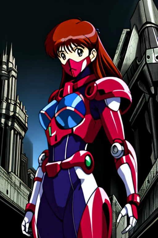 masterpiece, best quality, perfect, highres, absurdres, 1girl, (colorful),detailed face, perfect composition, HD,masterpiece, best quality, (cowboy shot:1.3),  perfect detailed eyes, perfect detailed hair, shiny skin, shiny hair,,anice, <lora:anice2V1:0.7>, (shiny red armor:1.3), city,