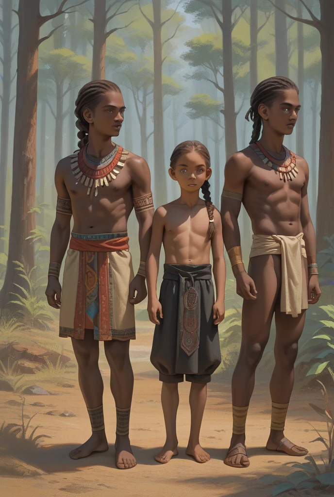 African boy in slum.thin figure,Emaciated figure,A little bit of abdominal muscle contouring,skin glow, nude, penis, balls,Many people,African tribes,beach background,people coming and going.