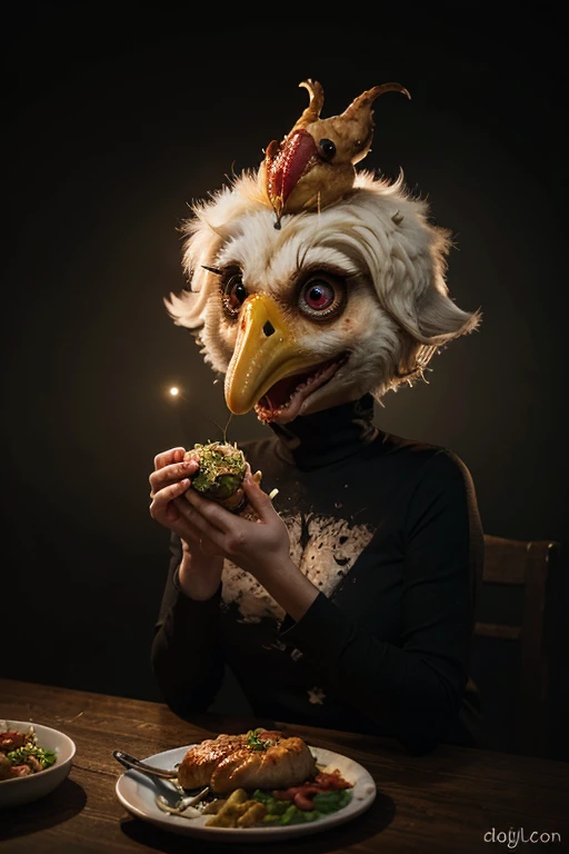 Chicken with human head