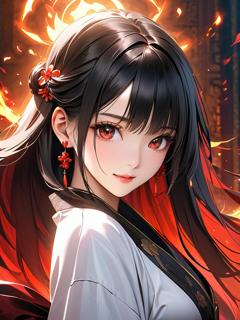 (masutepiece, digital art, Digital Illustration, 4K, 8k, Ultra-detailed, beautiful image, Sharp Image, Photorealistic, Raw photo, Perfect face, Perfect lines, Perfect eyes, Soft lighting) 1 woman, (Long Black Hair,straight haired,Bullish gaze,Beautie,ellegance,vogue ,Onepiece、Solid makeup,23 y-o woman,small tits:1.3),Two handsome embers in suits, (ember,Ember sex is in a suit,well-muscled,Firm shoulder width, ember&#39;s,Boyish hairstyle,English gentlemanly style,30&#39;s ember with a cool expression,28 year old ember with a bright smile:1.2),Antique furnishings,Antique Clamps,Antique chair,chandeliers,Crystal Glass,Luxury,fantastical light,Marble fireplace,(embarrassed from,Shy smile,Bouquet of pink roses:1.2),Antique sofa,Leather sofa,Crying face,Crying in frustration,Beautiful tears、the kiss、kiss、a couple、couple kissing、Romance、