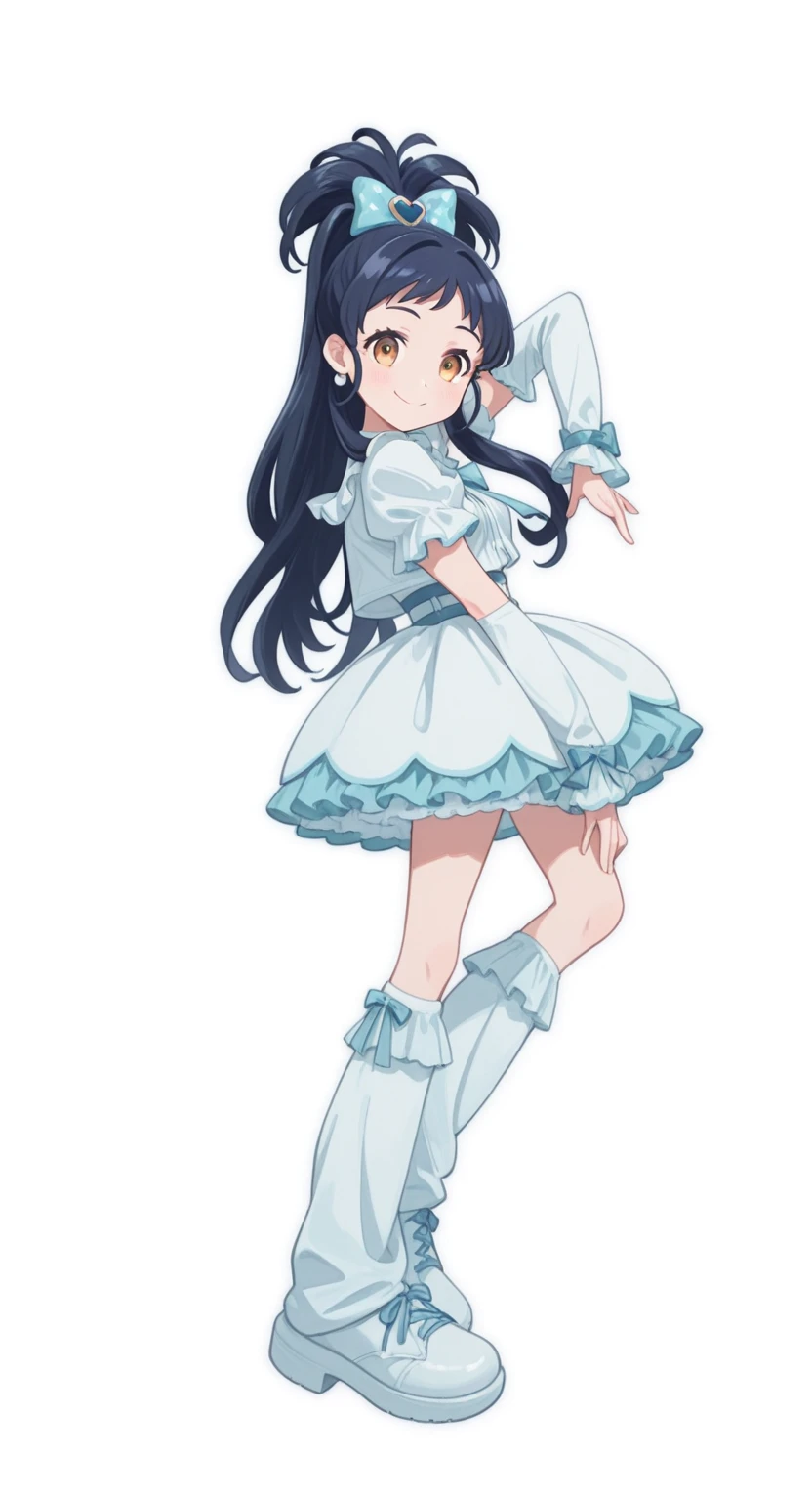 ((masterpiece、8K、highest quality: 1.perfect fingers: 1.perfect anatomy: 1.3、super delicate、background blur))、((One girl in the center of the screen))、(((leotard)、maid、long sleeve))、((14 years old、small face、super beautiful girl、straight long hair))、((blush、(Stinking eyes:1.5)、Stuffy look))、(full body display、((standing))、wide shot)、((blue sky、Hot summer sunshine、grass)):1.1、