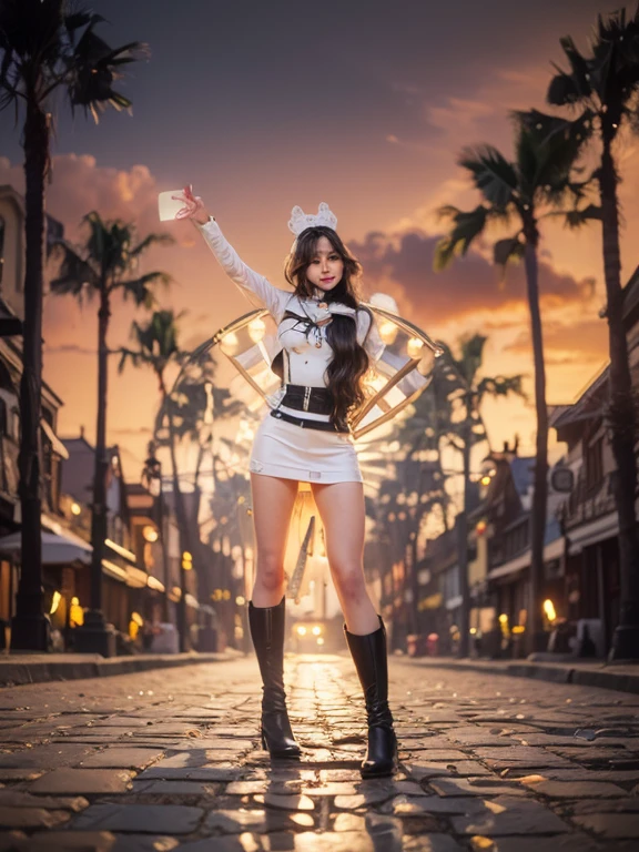 Highest quality, realistic, highest resolution, (Moon))))), (Rabbit girl wielding a whip walking on the desolate lunar surface)), ((Blue ((Only the big Earth)))) floats in the sky)), Night sky, Galactic stars, (((Milky Way))