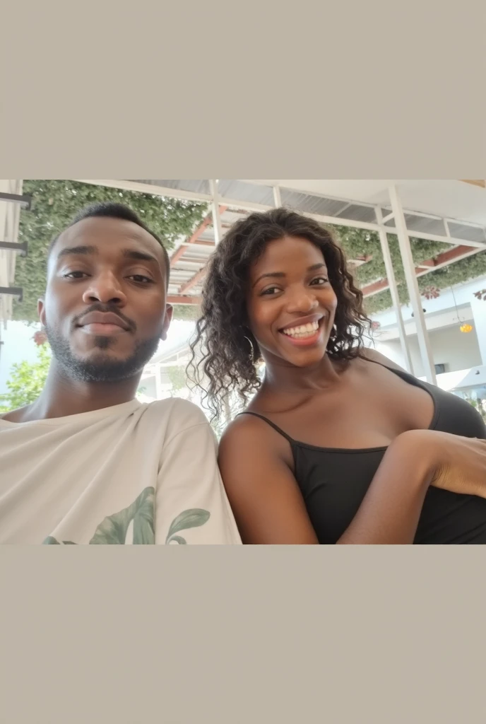 Portrait of a beautiful interracial couple chatting on the counter of a bar, romantic, inviting, cozy, 8k uhd, octane rendering, 4k, HDR, dynamic lighting, in size 1280x720
