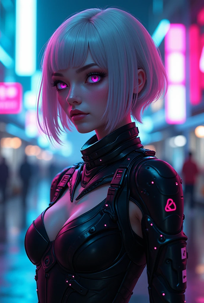 (Praying naked girl with white hair), (the body is thin and slender, tall), (standing at full height), (the girl has different eyes, one eye is blue, the other is green), (a girl against the backdrop of many skyscrapers in the cyberpunk style with neons ) (dark purple future theme), (4k HD resolution), (very good quality), (best quality), (detailed image), (top quality depth and sharpness) (bold colors and patterns), (girl praying) , (skyscrapers background) (glowing neon signs), (cyberpunk cityscape), (LED lights), (skin texture intricate details), (beautiful detailed face), (ultra detailed), (cinematic lighting), (anime illustration ) ( (ultra-detailed, masterpiece:1.2), (extremely detailed artwork), (best quality, high resolution), (Hyperrealistic:1.37)