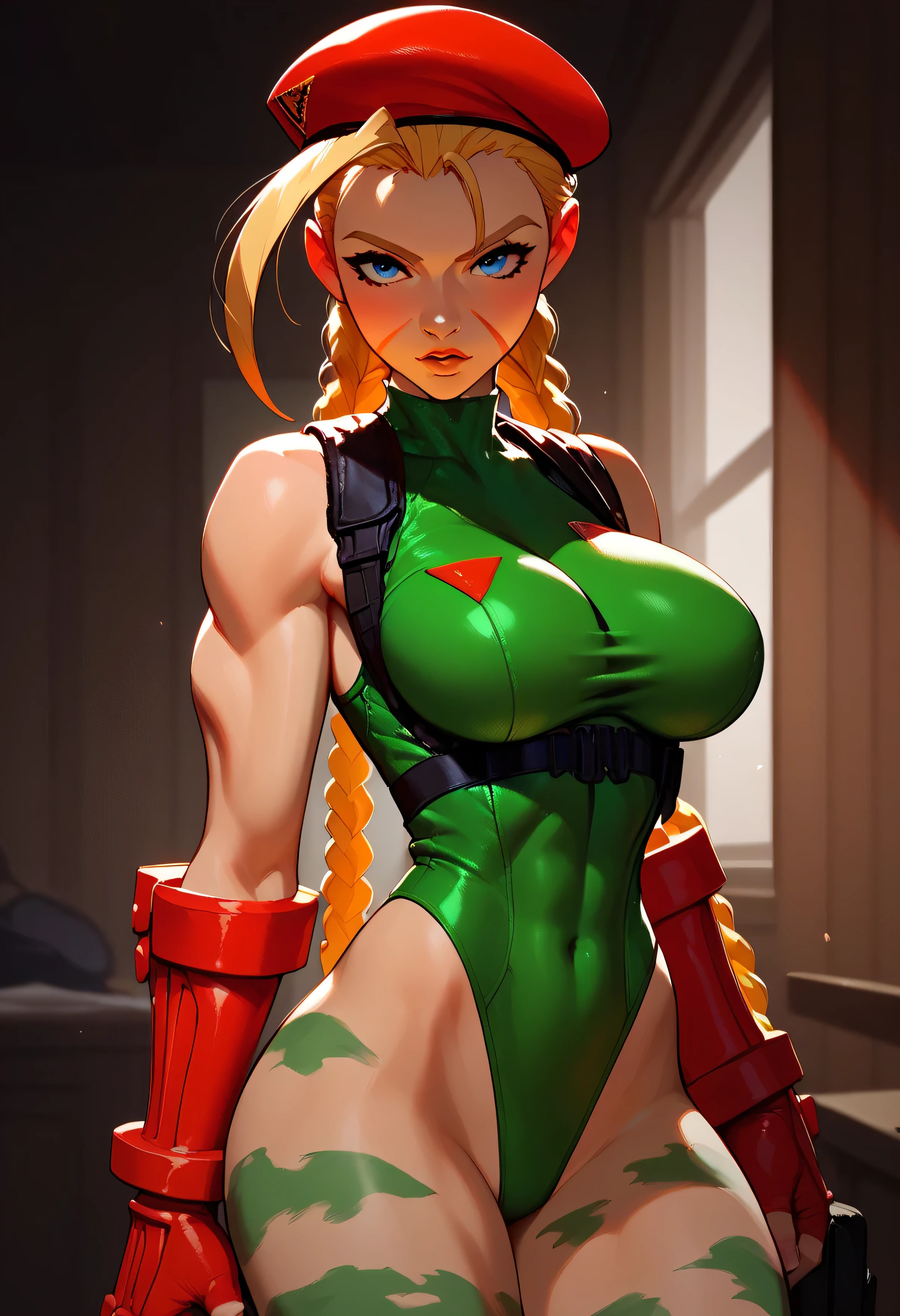 score_9, score_8_up, score_7_up, score_6_up, score_5_up, source_anime, 1girl,wide hips, upper body,Cammy, red hat, long braid, blonde, exposed breasts,erect nipples, whore, slut, fishnet bodysuit, makeup,,exposed breasts, erect nipples, tits out, pussy, breasts bedroom eyes, perky , stockings, tight waist, thick thighs, cowboy shot, pinup, slutty pose, seductive, ,sleeveless, , aroused, , tits out,, bare legs,