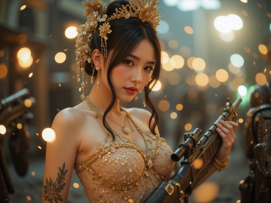 official art, unity 8k wallpaper, ultra detailed, beautiful and aesthetic, masterpiece, best quality, (zentangle, mandala, tangle, entangle), (fractal art:1.3) , 1girl, extremely detailed, dynamic angle, cowboyshot, the most beautiful form of chaos, elegant, a brutalist designed, vivid colours, romanticism, by james jean, roby dwi antono, ross tran, francis bacon, michal mraz, adrian ghenie, petra cortright, gerhard richter, takato yamamoto, ashley wood, atmospheric, ecstasy of musical notes, streaming musical notes visible