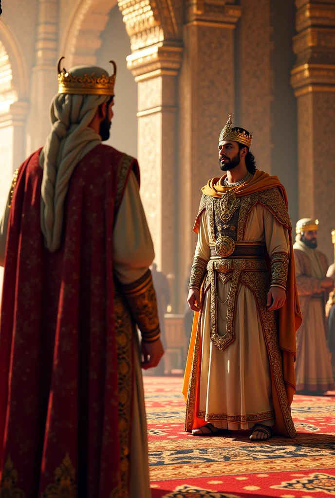 Giants of biblical times men in ancient clothes