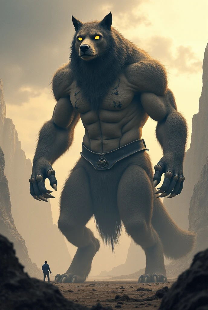 Make a 6-meter-high beast with the face of former football player Rijkaard