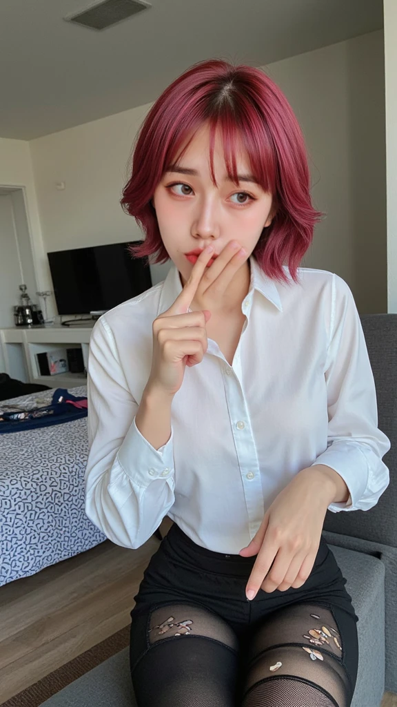 Create me a cover for a book called Words Between the Lines: Love on every page on the cover adds a girl with red short hair, un chico de pelo corto de color negro