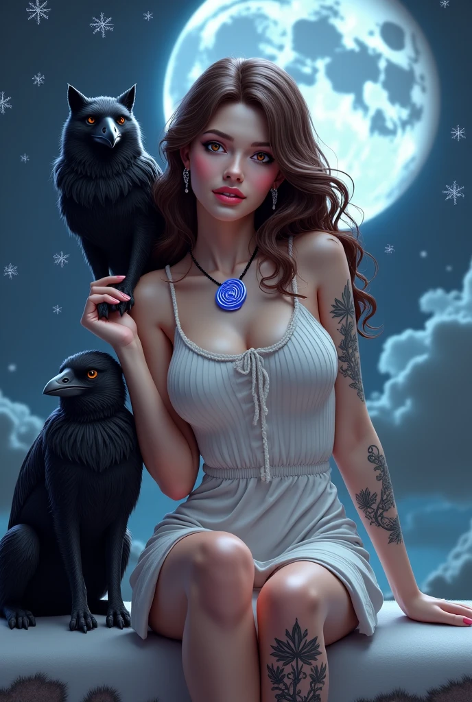 a medium color portrait illustration of an attractive female wizard ((( Selena Gomez:Emma Watson:0.8))),((big boobs 1.4)) with a ponytail wearing long loose flowing red intricately embroidered wizard robes smiling, masterpiece, best quality, highly detailed (dungeon background), mage_glam, necklace, pouches, belts, (large glowing runed circles), fire and ice, casting a spell, highly detailed face, ultra high resolution, in the style of adrian ghenie, esao andrwes, jenny saville, endward hopper, surrealism, dark art by james jean, takato yamamoto, inkpunk minimalism, Best quality details, realistic, High definition, High quality texture, epic lighting, Cinematic film still, 8k, soft lighting