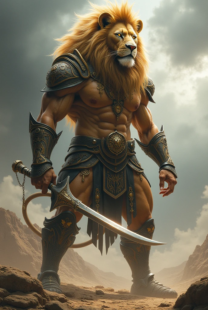 A man with lion head