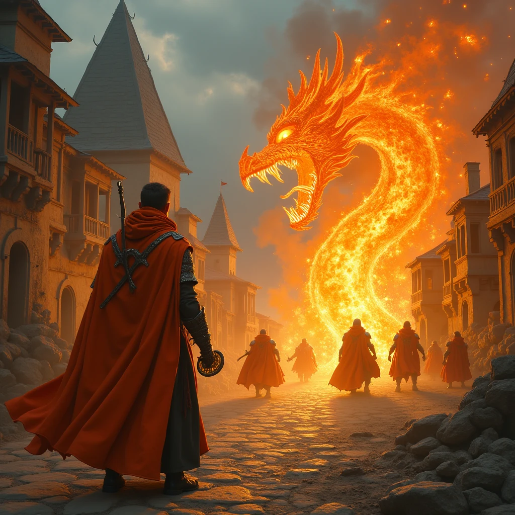 A cover of a short story about building a knight's cabinet and a fire dragon.