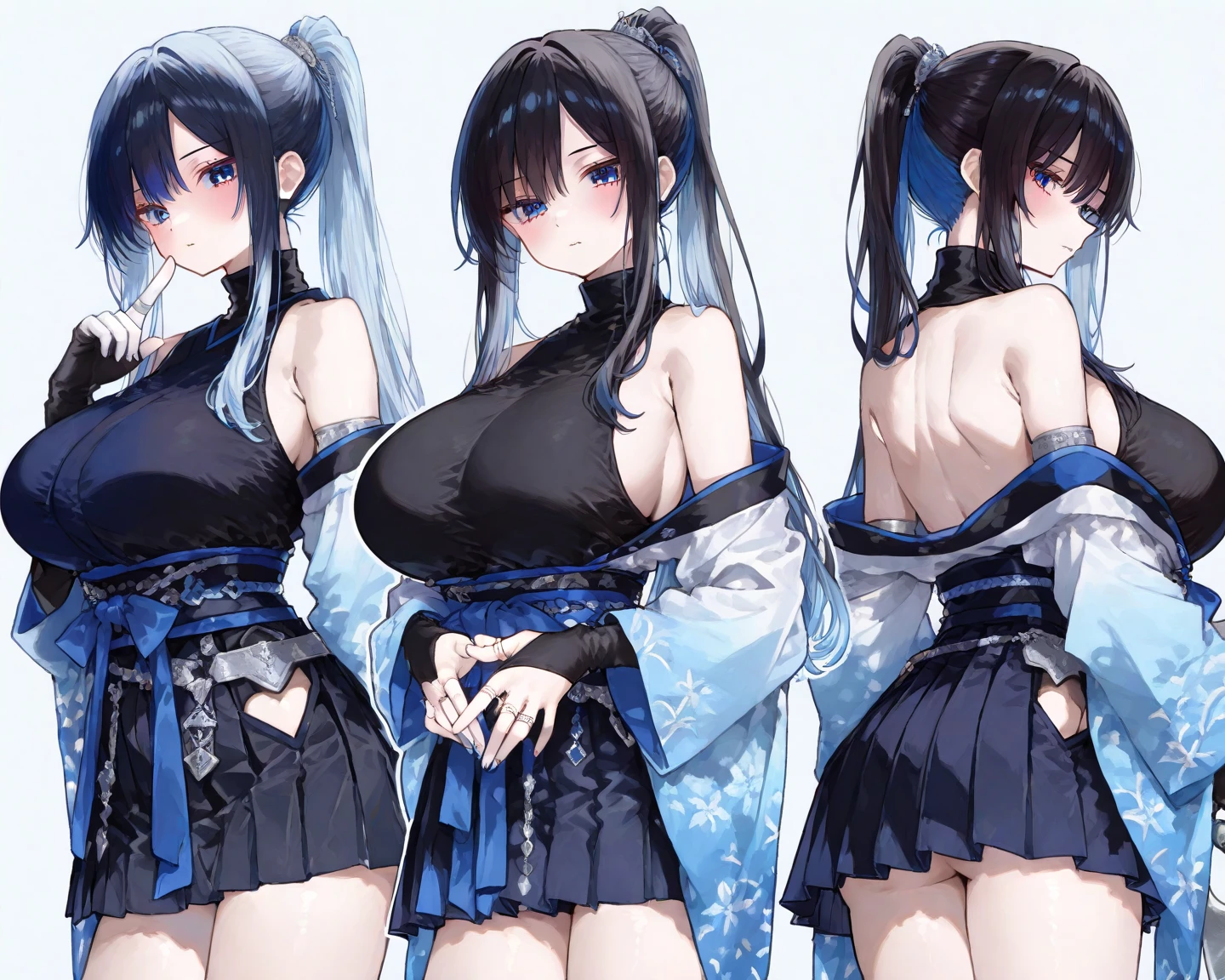 (((masterpiece, best quality))), (((superior quality))), cute girl, ((extremely detailed girl)), ((huge breasts)), yukata, (bare shoulders), strapless top, random expression