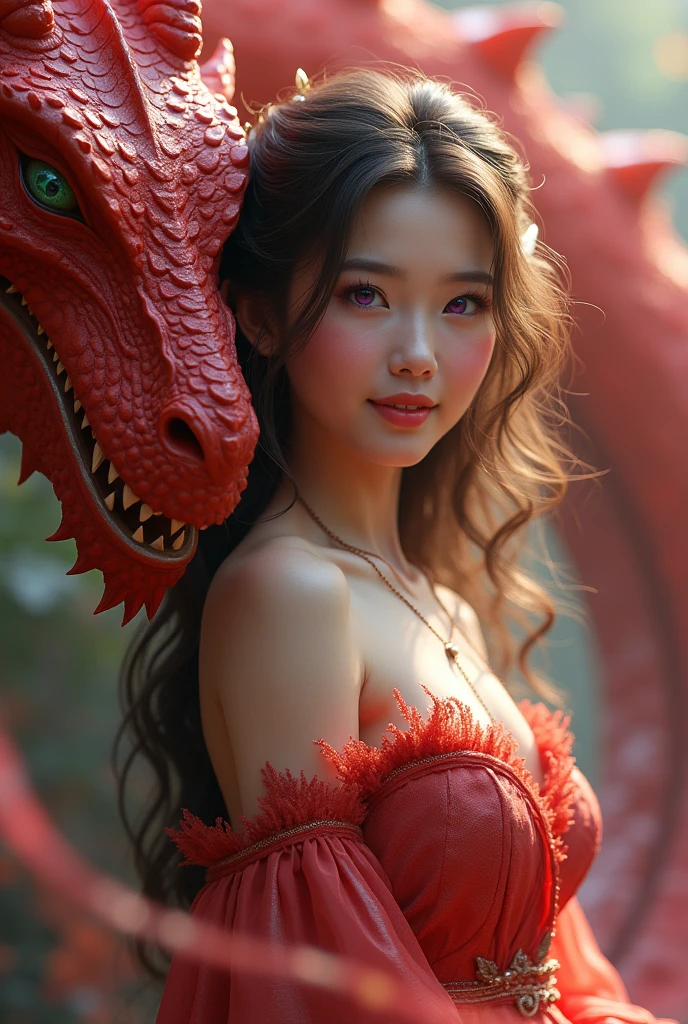 Red dragon girl