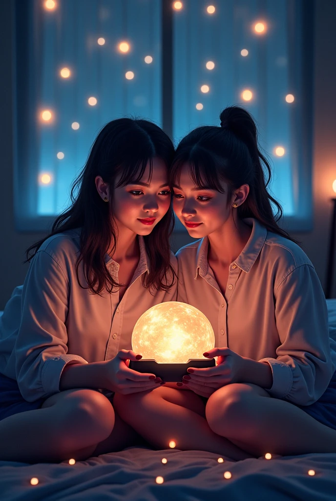 Mid-Autumn Night，The family sits around，Look up and admire the moon，Share the joy of reunion。Moonlight is like water，Family laughter echoed in the night sky。
