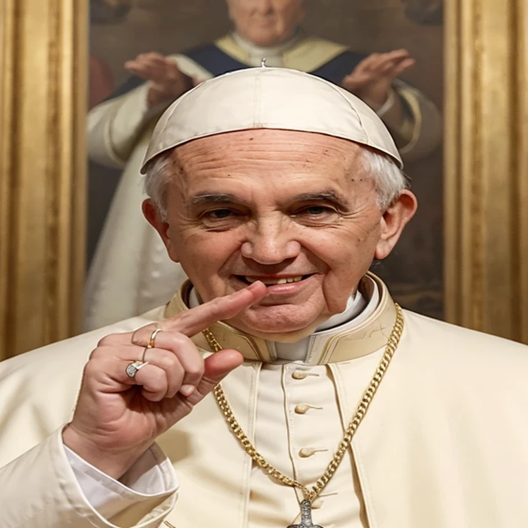 Pope Francis kisses a beautiful 16-year-old blonde girl on the mouth,4k,high resolusion,
