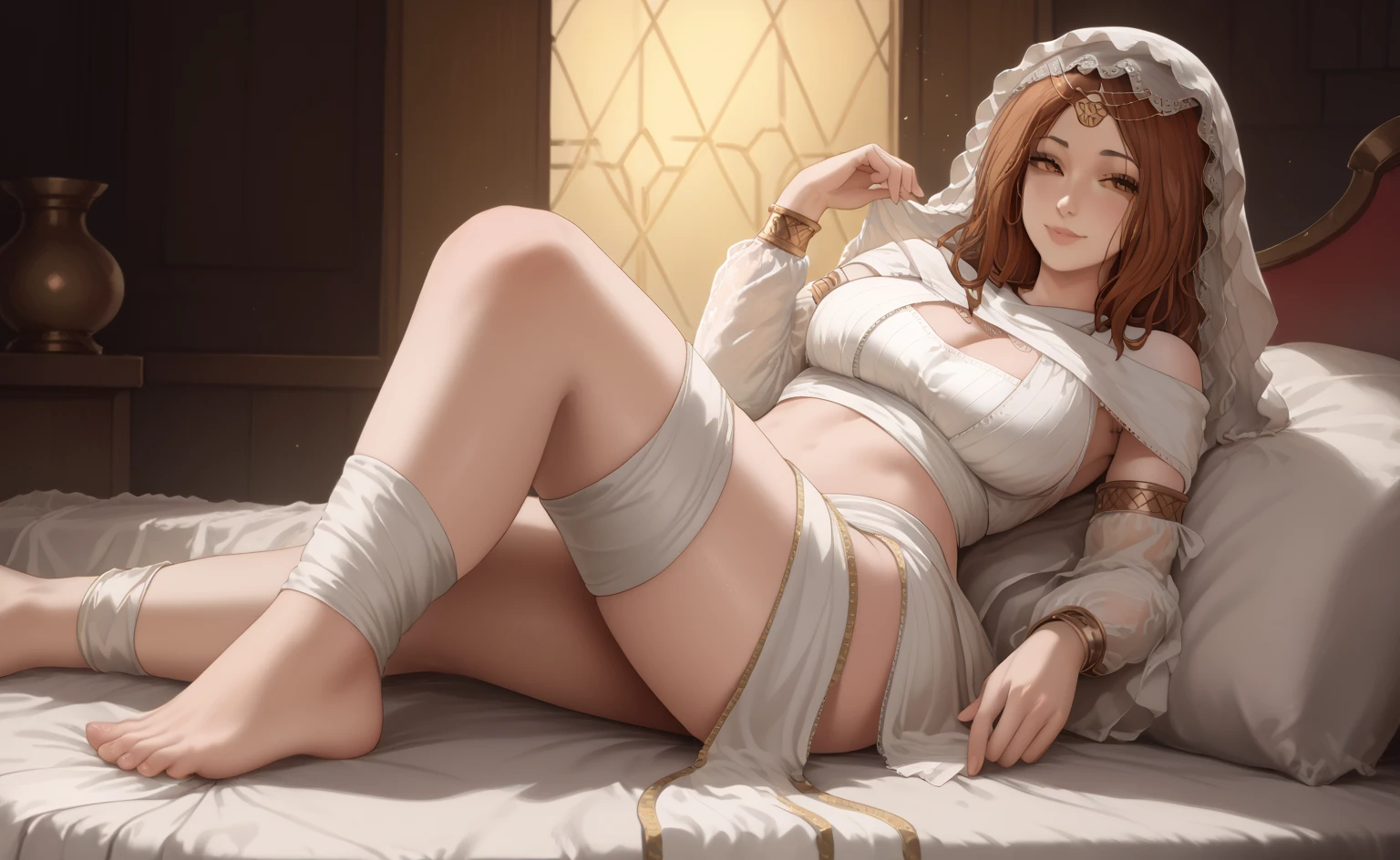 ((masterpiece, best quality)), portrait, nuvia , detailed face, nuvia, milf, nuvia ((nude)) ((Open legs)) ((lying down)) ((solo)) vagina ((pussy)) long hair, Big breasts ((nude))) (Big breasts)) ((thick legs)) ((wide hip)) ((nude)) (((nake)))