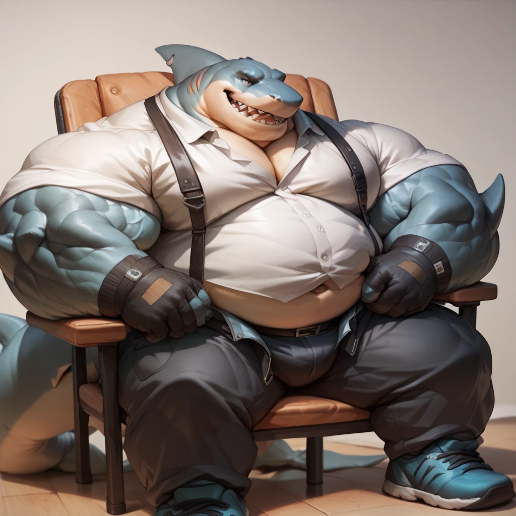 (wearing shirt:1.6), (wearing pants), sitting on a cafeteria:1.2, smiling:1.6, closed eyes:1.2, blushed cheeks:1.4, pink cheeks

Anthro, male,reptile,(alligator:1.25), (white body:1.8), chubby:1.2, big body, thick furry neck and chest fluff, (middle-age:1.2,virile:1.2, muscular:1.2), (musclegut:1.4, thick body:1.2),detailed black eyes, alligator tail, (by darkgem),(by OnePotatoATime),(by adios:1.2),(by taran fiddler),4k,masterpiece,full hd, BREAK