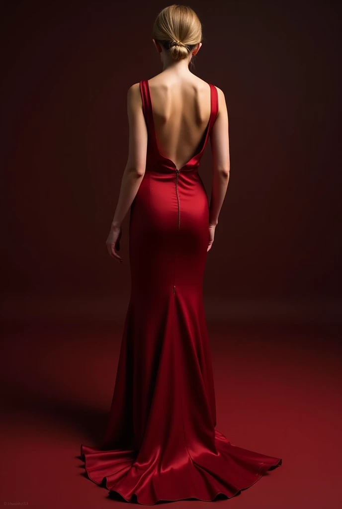 long satin leather skirt woman Big Breasts Big Butt Westerners Her underwear is visible