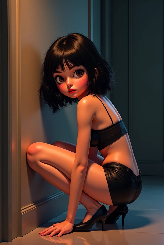 1girl, glowing eyes, foot focus, feet pose, disgusted expression, 3D Disney style