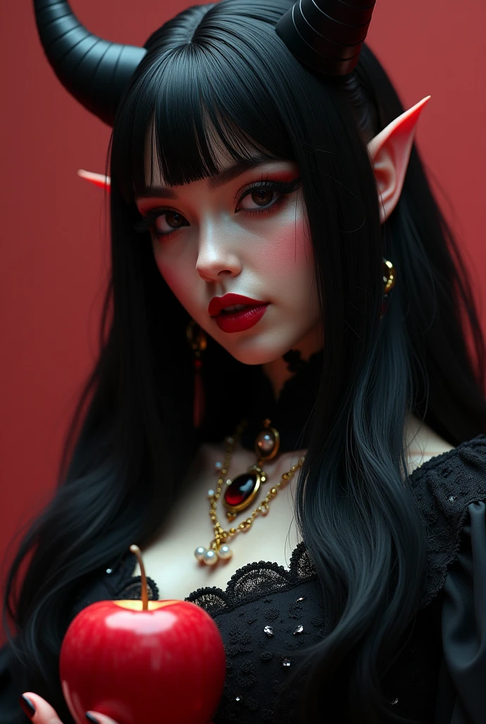 gothic style，selling，The Demons，finger her mouth，Big breast anime，Succubi，one of the beauty